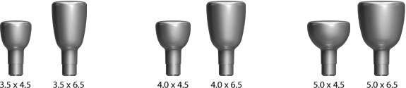 Temporary Abutments with a 2.0mm Post