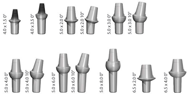 Stealth Shouldered Abutments with a 3.0мм Post