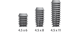 Implants with a 3.0mm Well