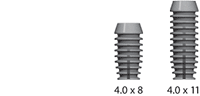 Implants with a 2.5mm Well
